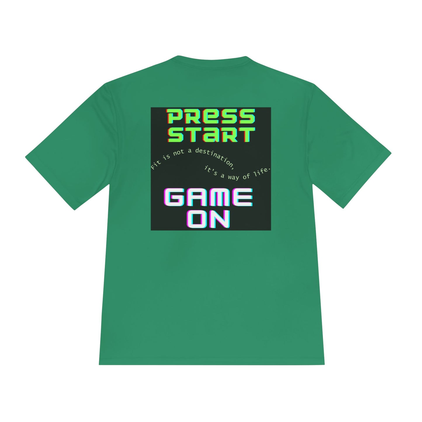👕 Game On: Press Start to Fit Life – Moisture-Wicking Tee