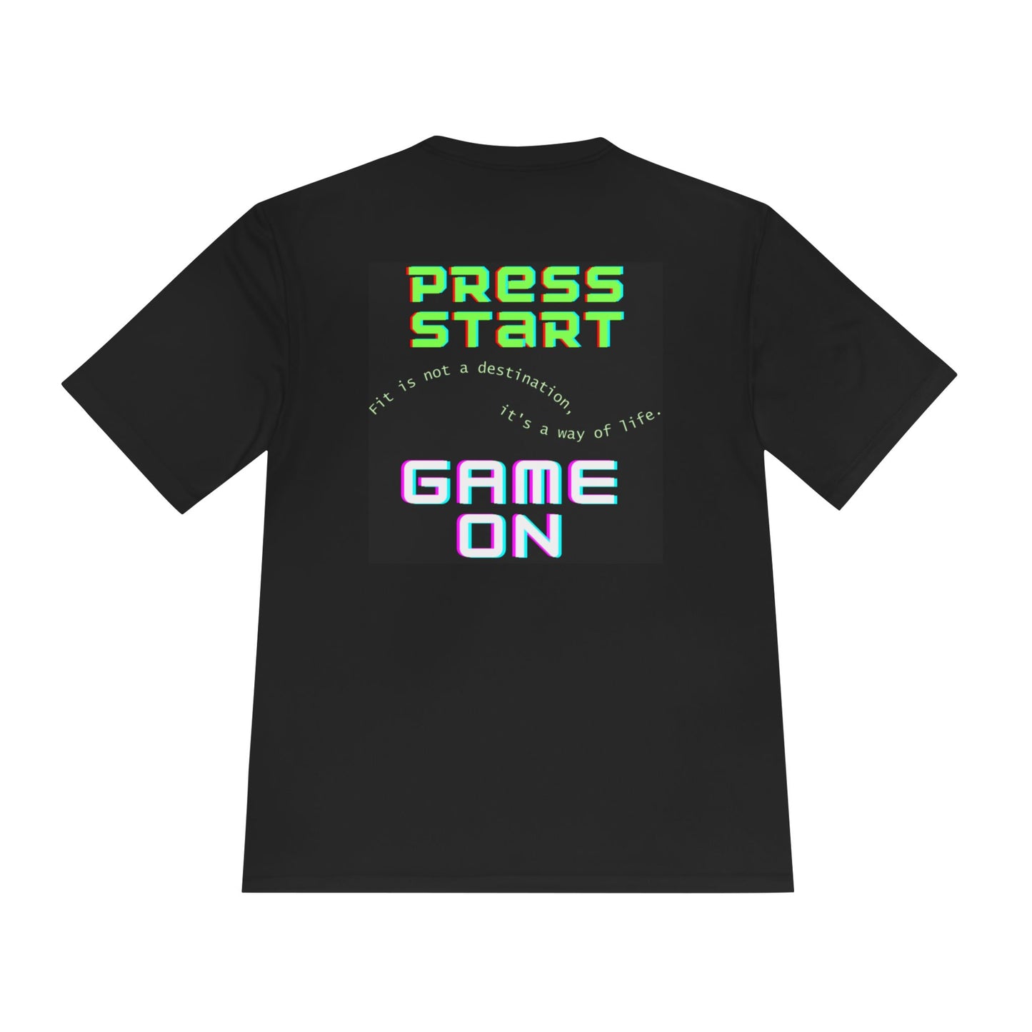 👕 Game On: Press Start to Fit Life – Moisture-Wicking Tee