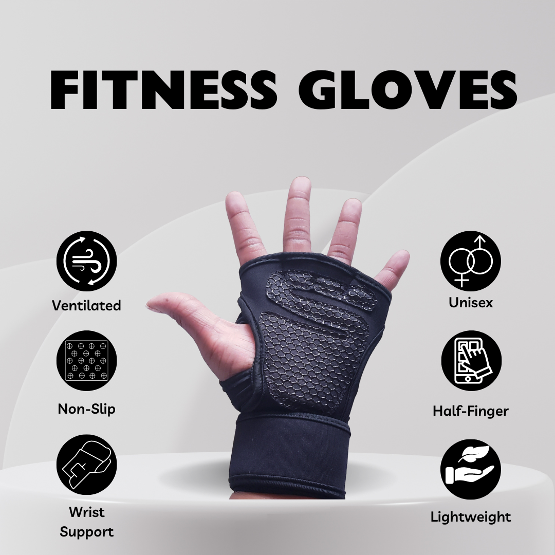 🧤 Versatile Unisex Fitness Gloves with Wrist Wraps: Your Ultimate Workout Companion!