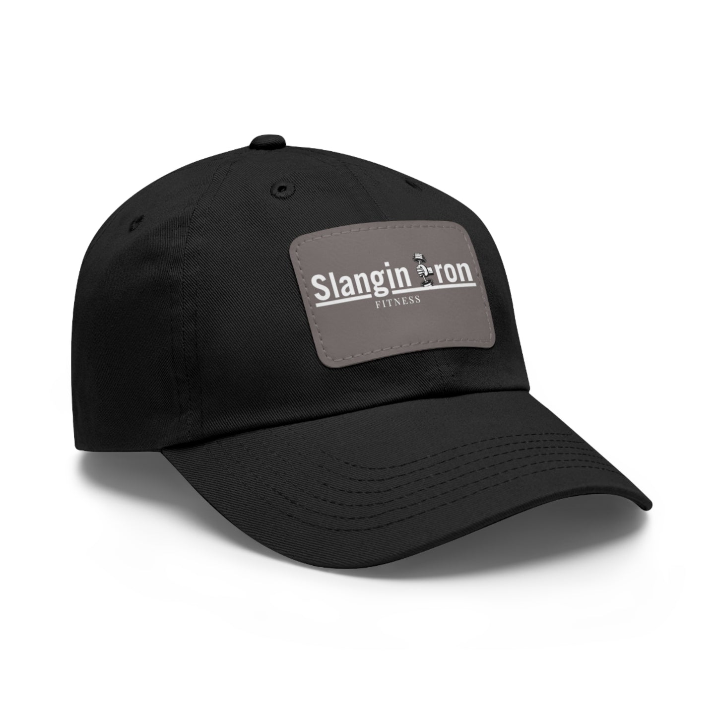 🧢 Slangin Iron Fitness Unisex Vintage Patch Hat – One Size Fits All